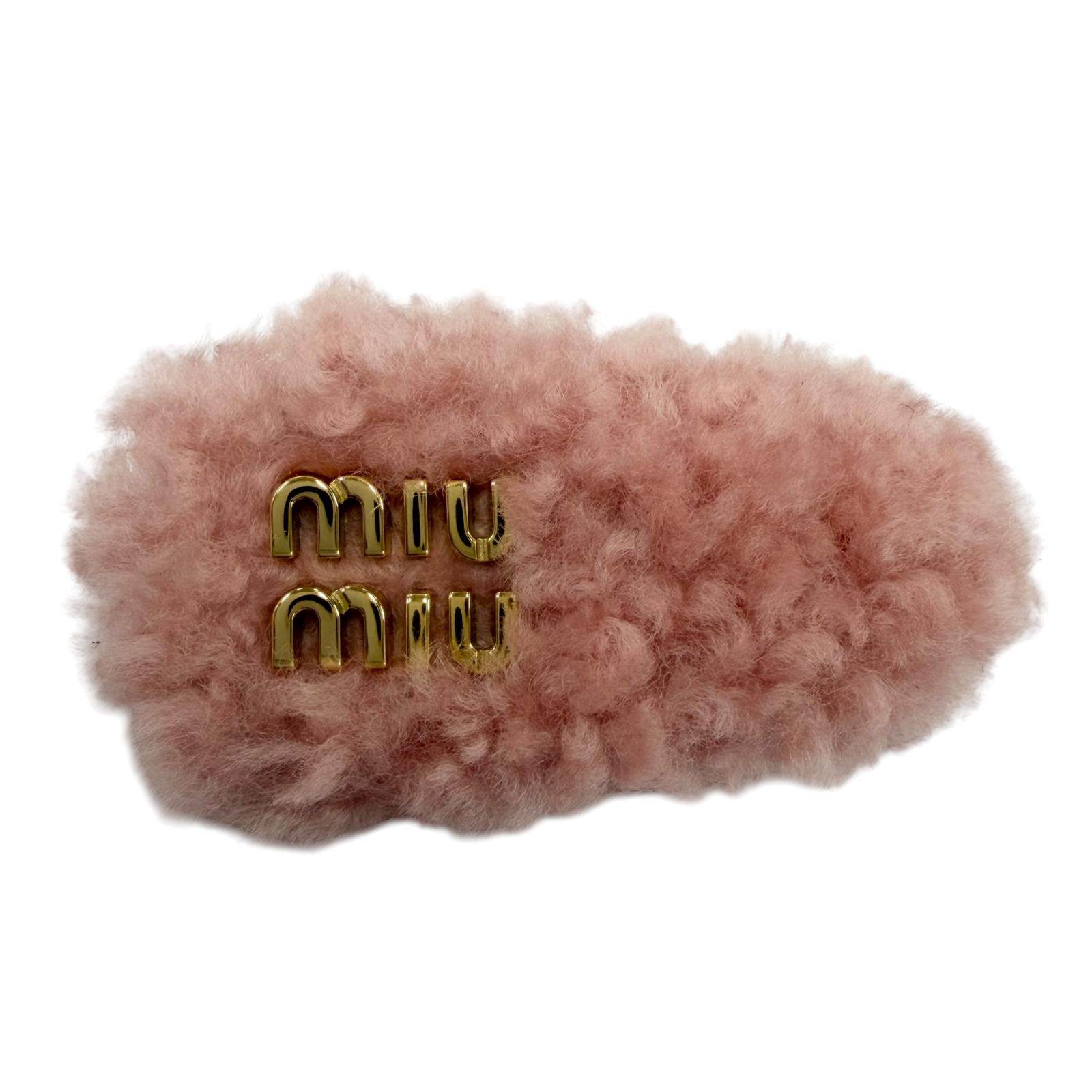 ミュウミュウ レザー ヘアクリップセット