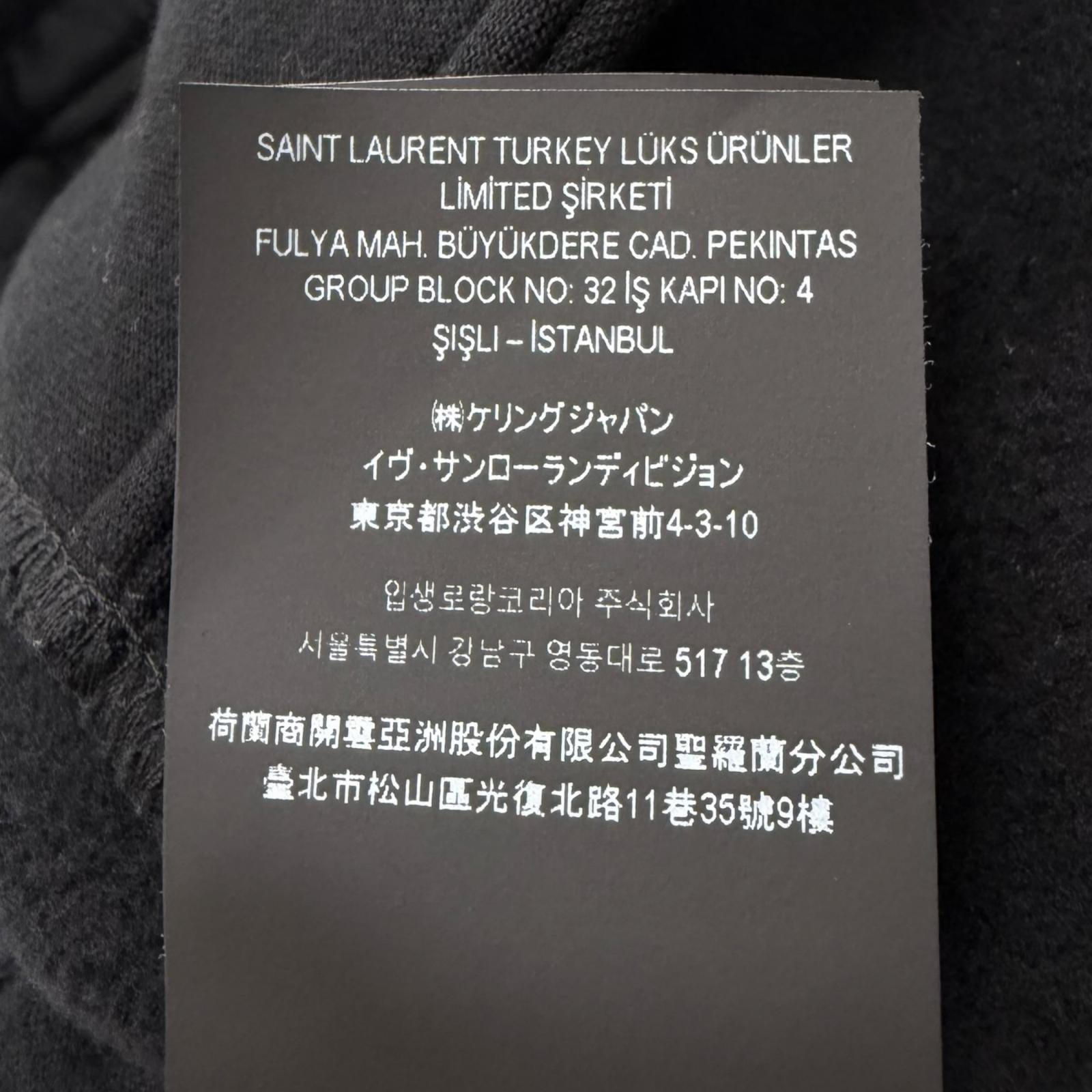 イヴサンローラン コットン カーフレザーパンツ