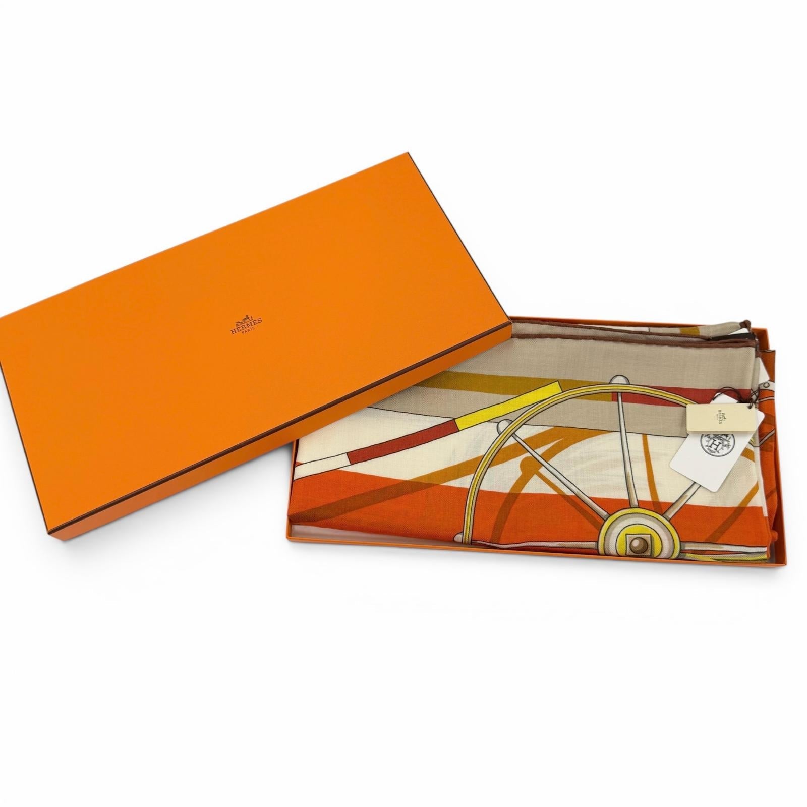 エルメス Carriages カシミヤ スカーフ
