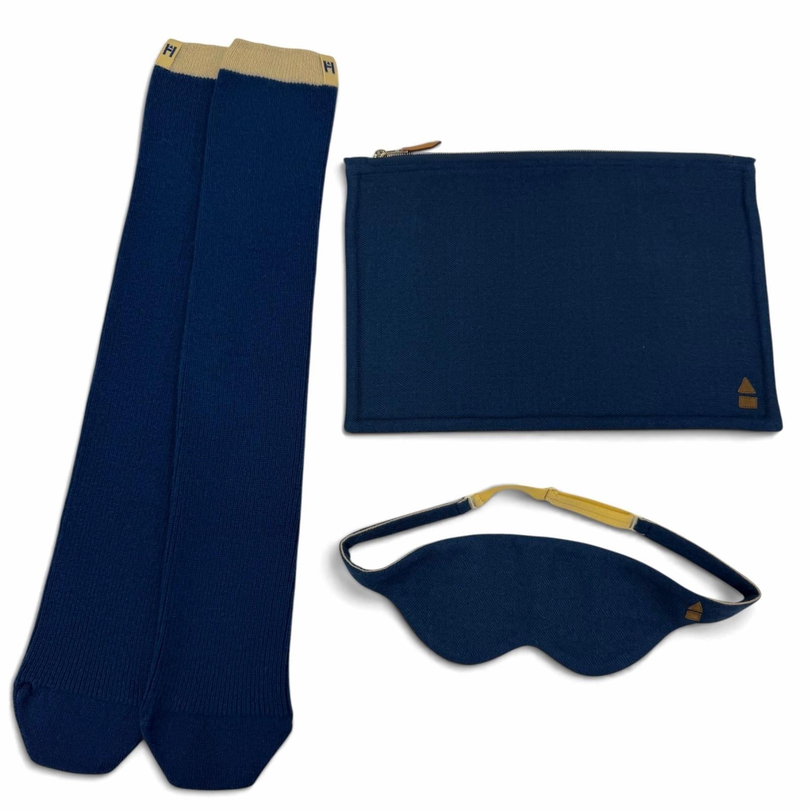 エルメス Traveler 3 カシミヤアイマスクソックスポーチセット