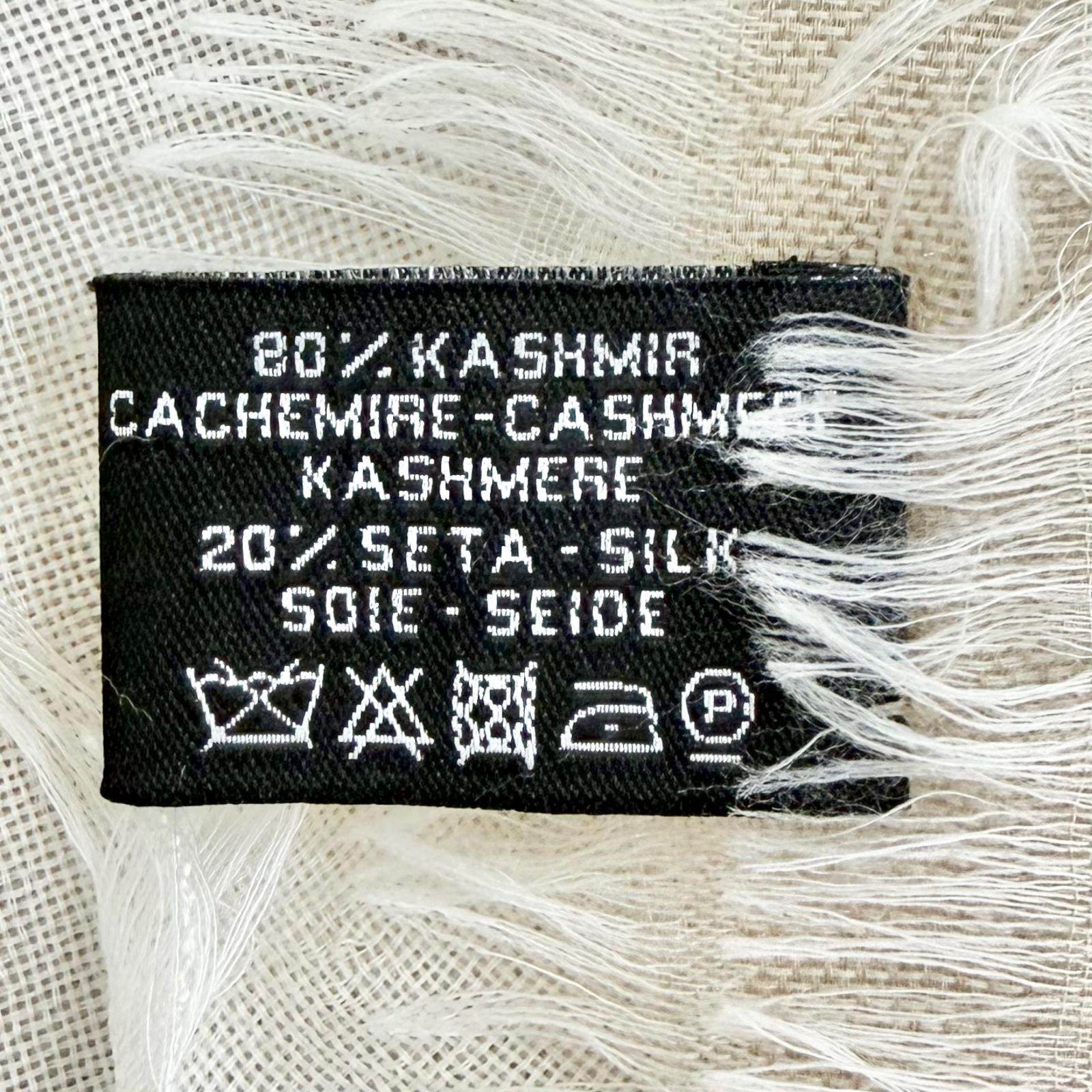 シャネル ココマーク カシミヤシルクショール