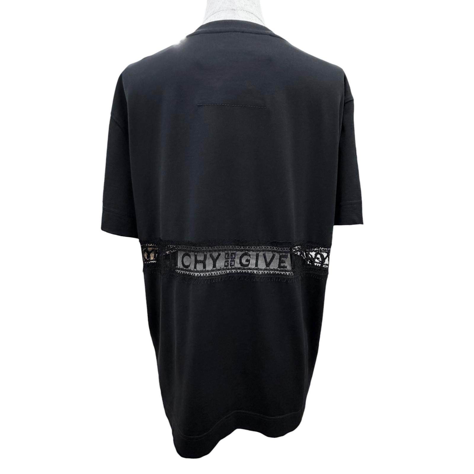 ジバンシィ ロゴレースディテール コットン半袖Tシャツ