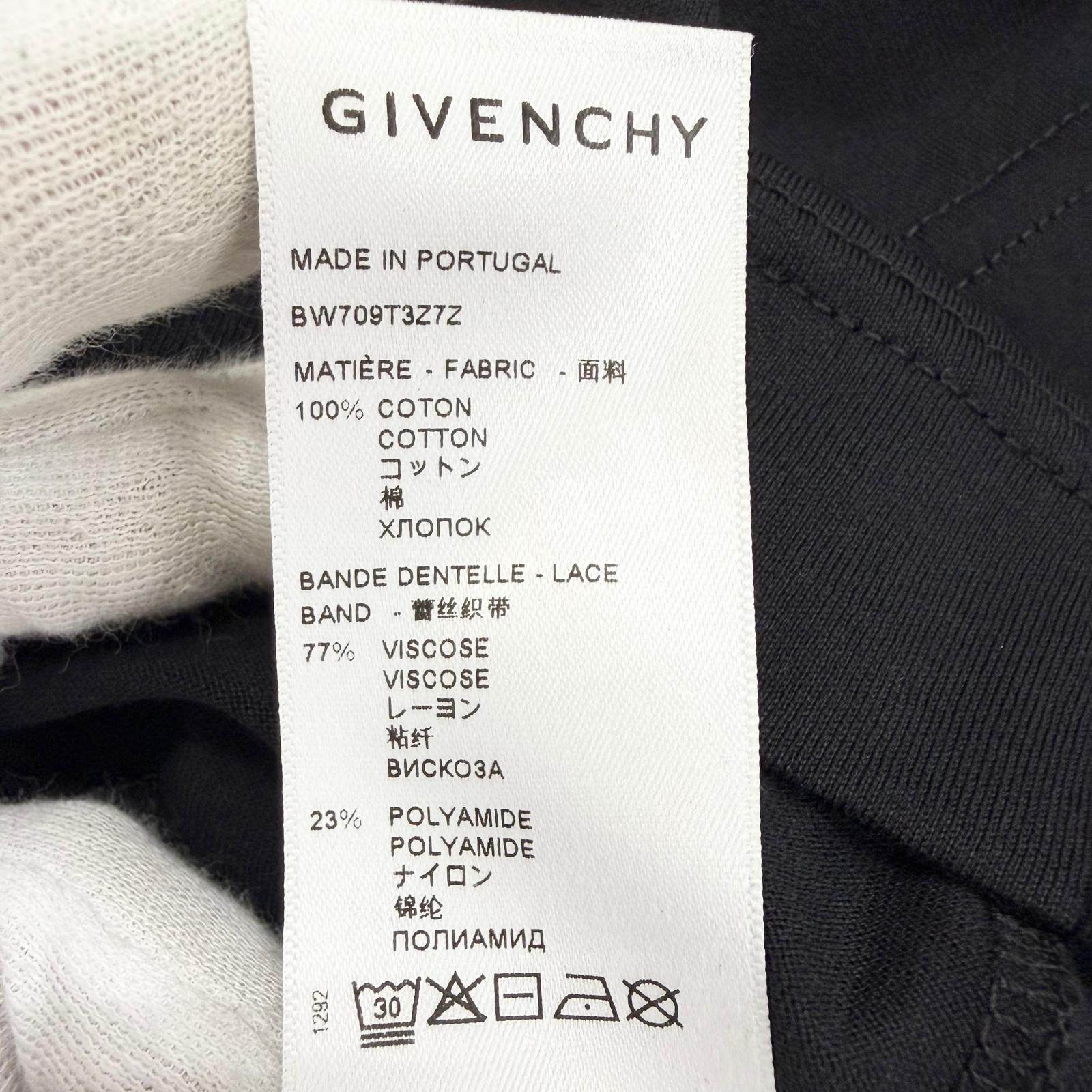 ジバンシィ ロゴレースディテール コットン半袖Tシャツ