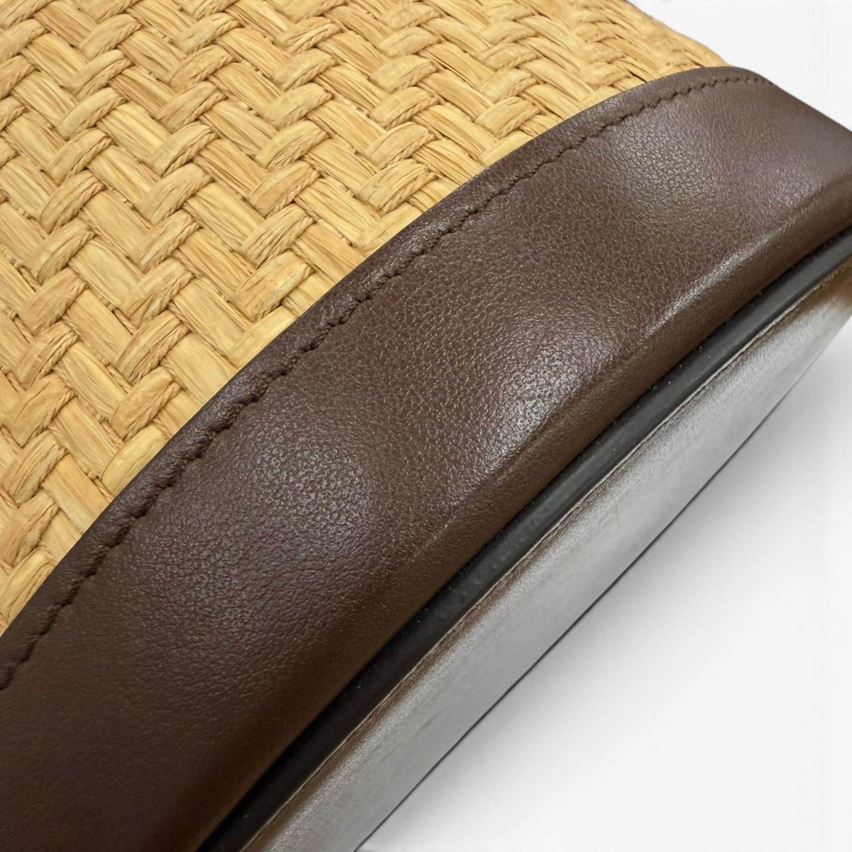 セリーヌ Tambour ラフィア ショルダーバッグ