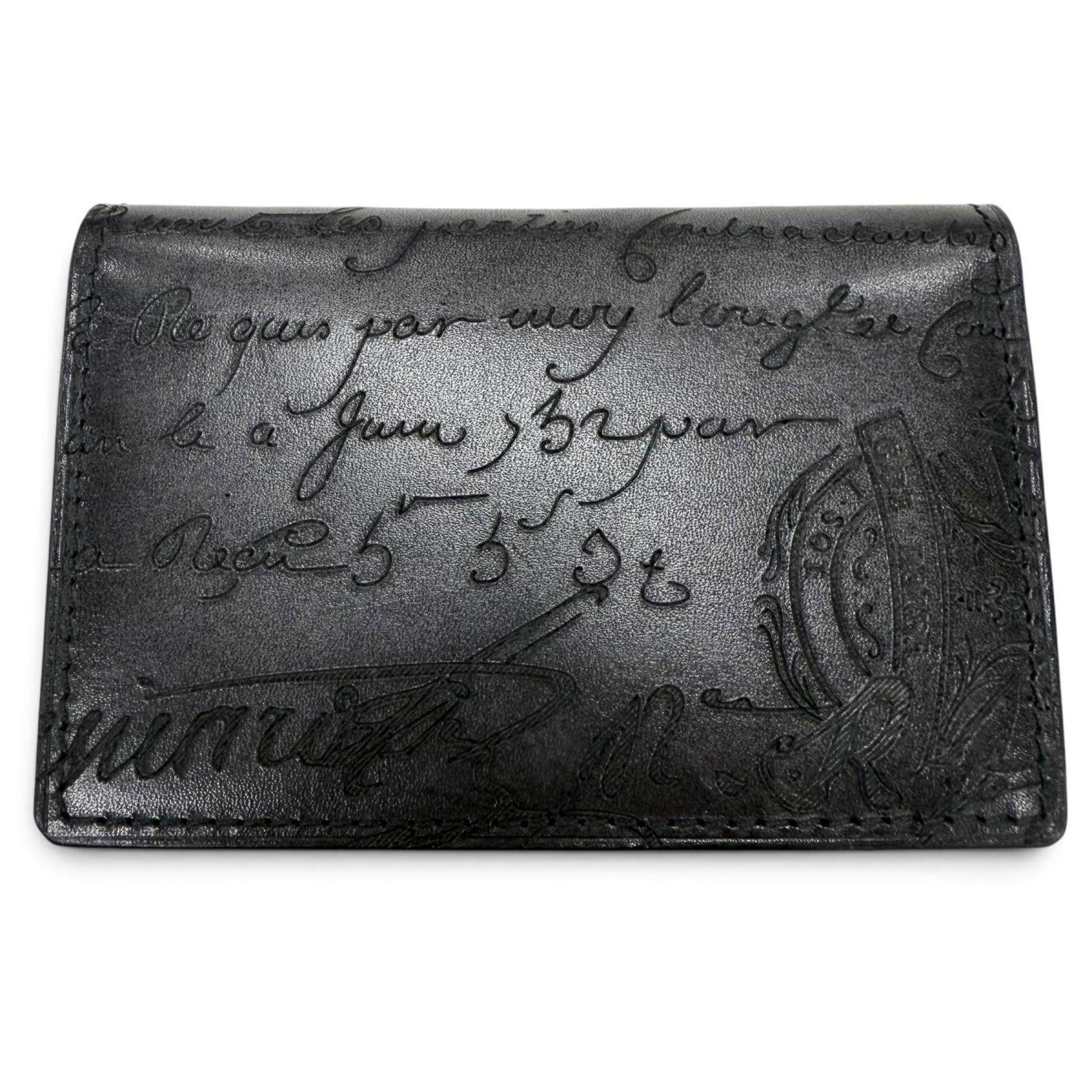 ベルルッティ Imbuia Calligraphy レザー名刺入れ