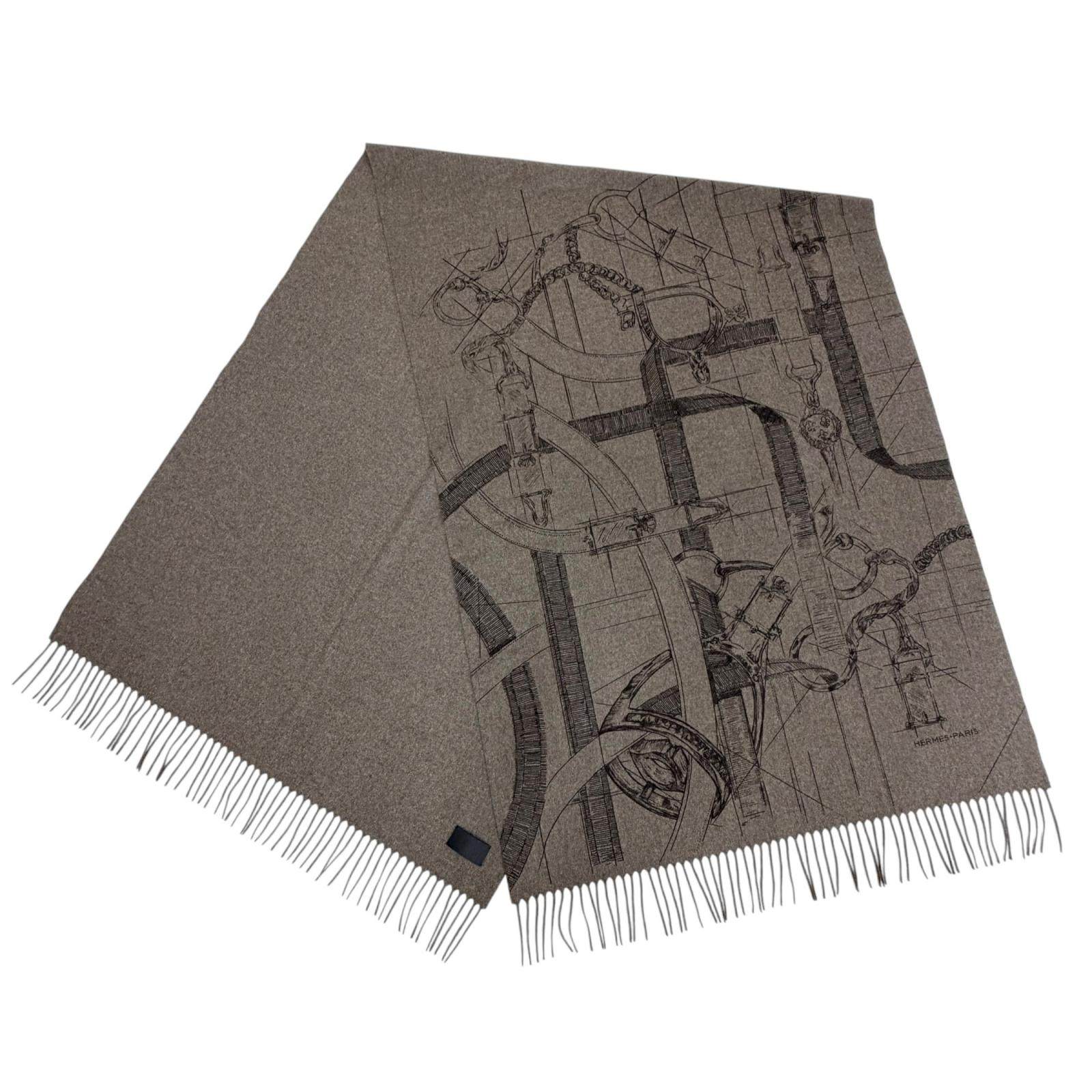 エルメス Cavalcadour Sketch カシミアマフラー