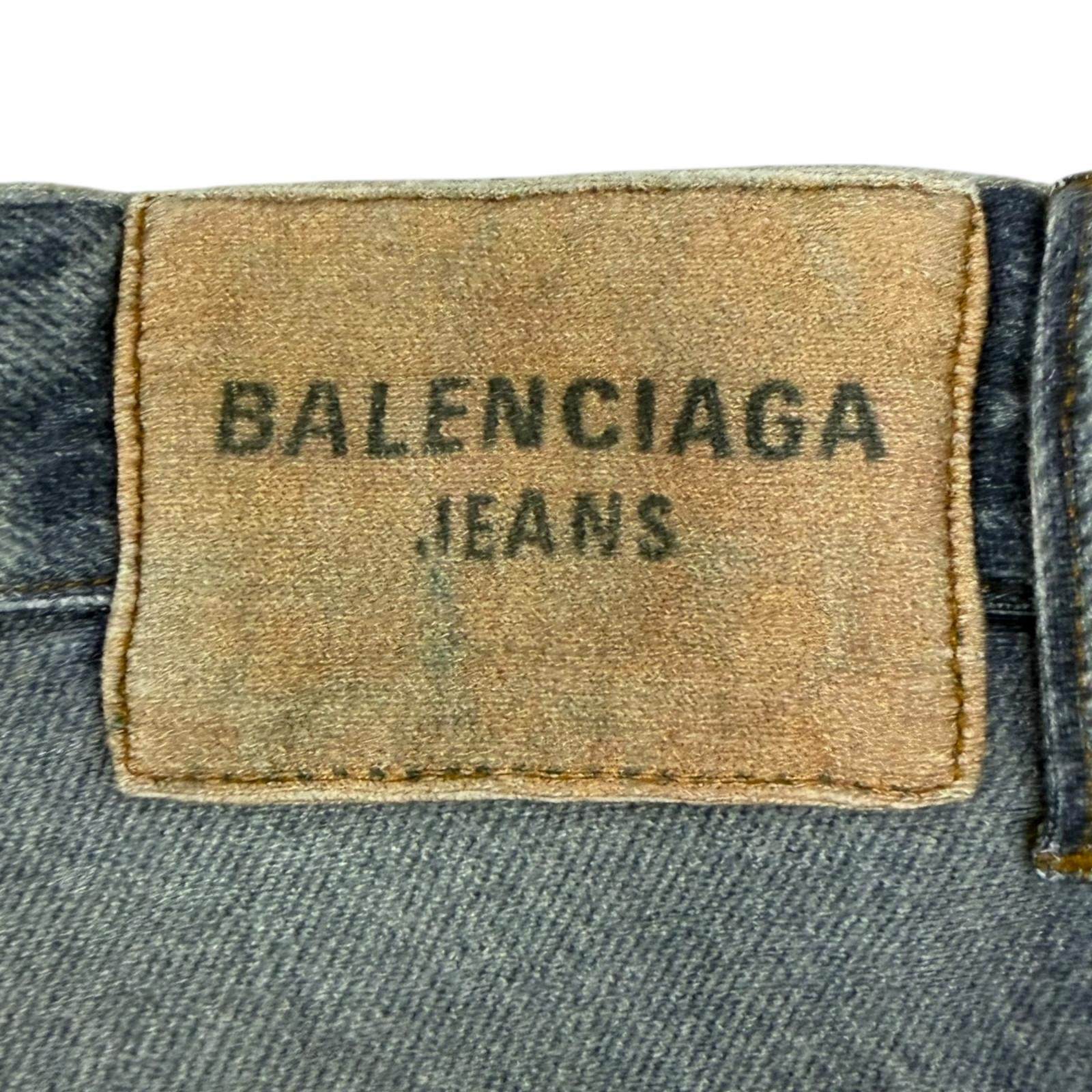 バレンシアガ Trompe l’oeil Denim コットンパンツ