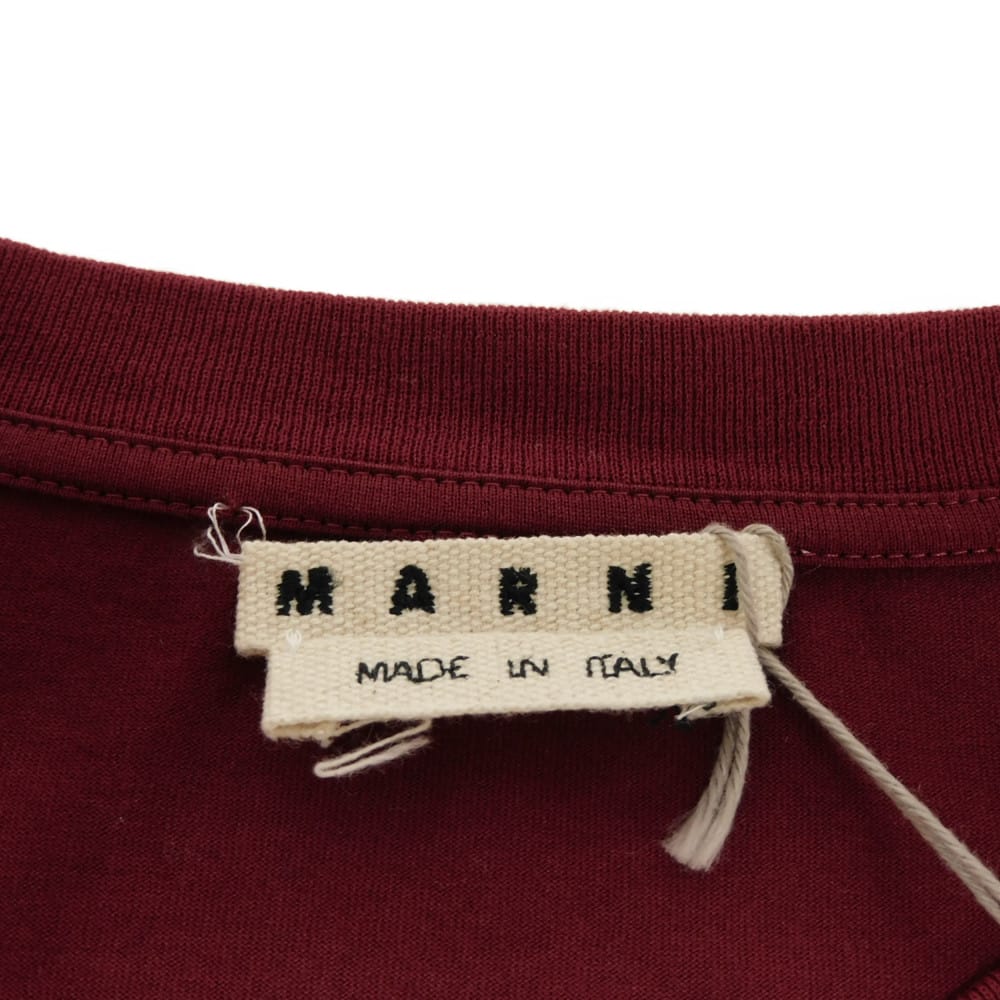 マルニ グラフィックロゴ コットン長袖Tシャツ
