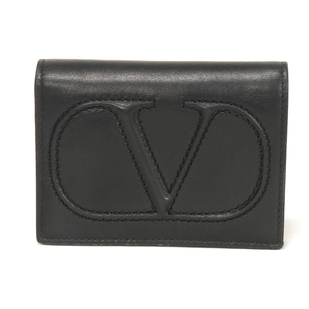 ヴァレンティノ Vロゴウォーク カーフスキン 二つ折り財布