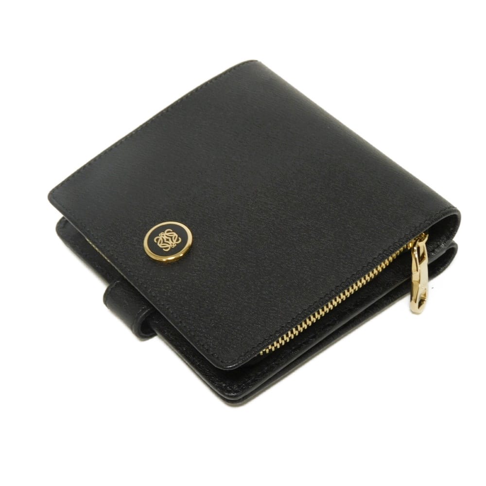 ロエベ バイフォールド ジップ ウォレット カーフレザー二つ折り財布