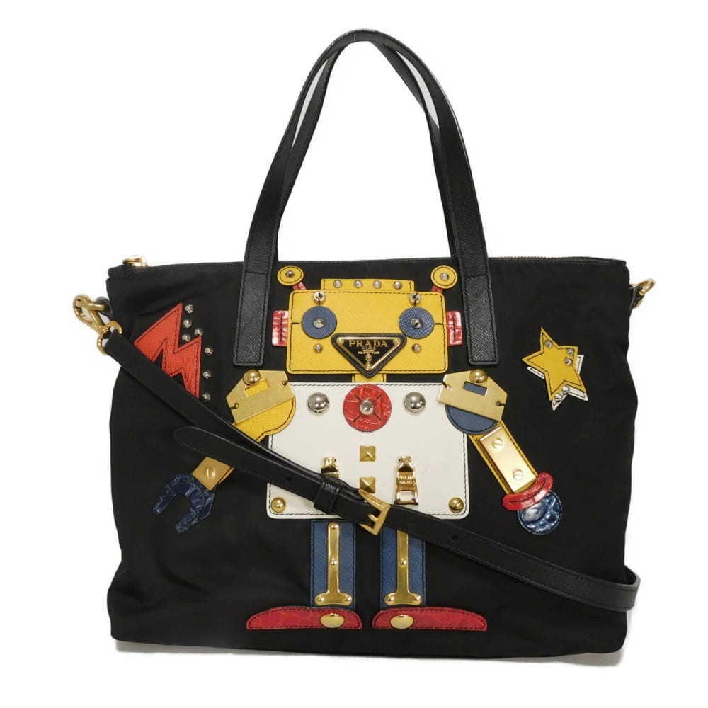 プラダ テスート ロボット アップリケ ナイロントートバッグ