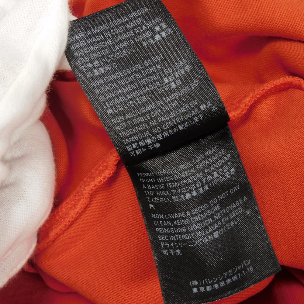 バレンシアガ ロゴ クルーネック コットン長袖Tシャツ