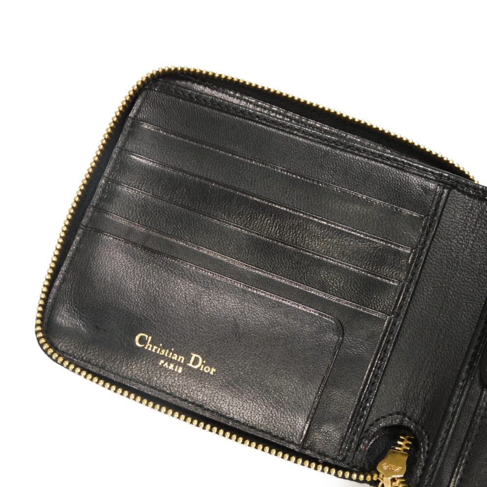 ディオール ディオールカロ カナージュ ナッパレザー 二つ折り財布
