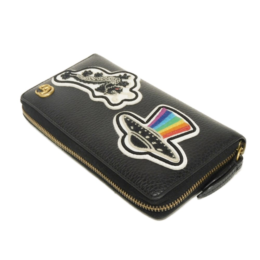 グッチ GGマーモント クーリエ カーフレザー 長財布