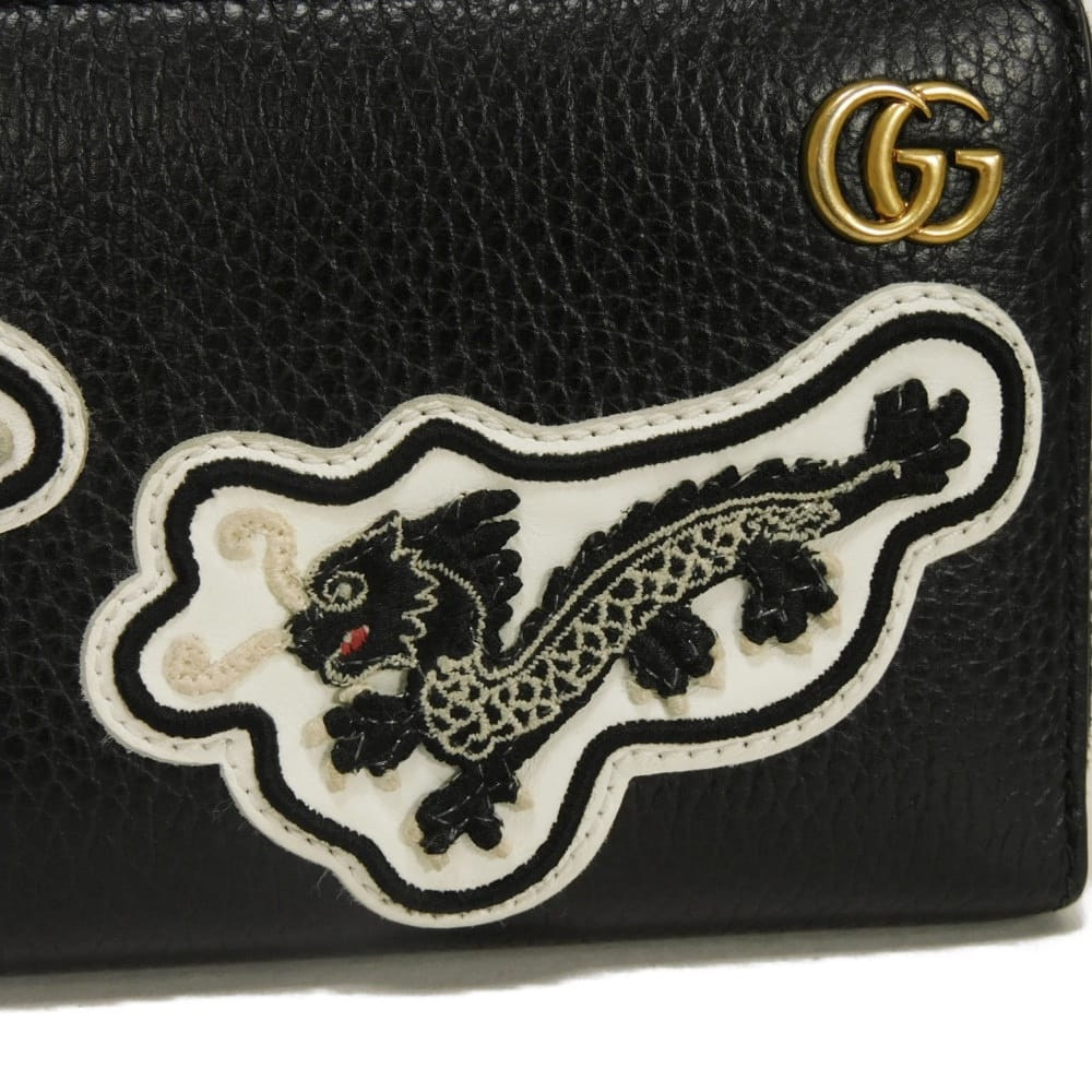 グッチ GGマーモント クーリエ カーフレザー 長財布