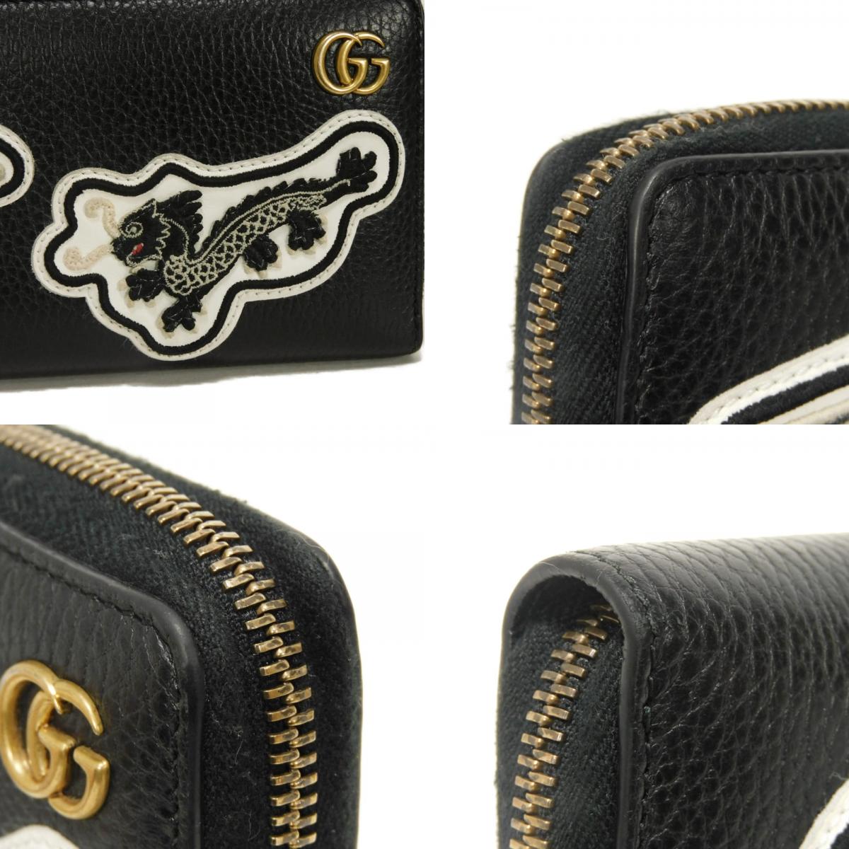 グッチ GGマーモント クーリエ カーフレザー 長財布