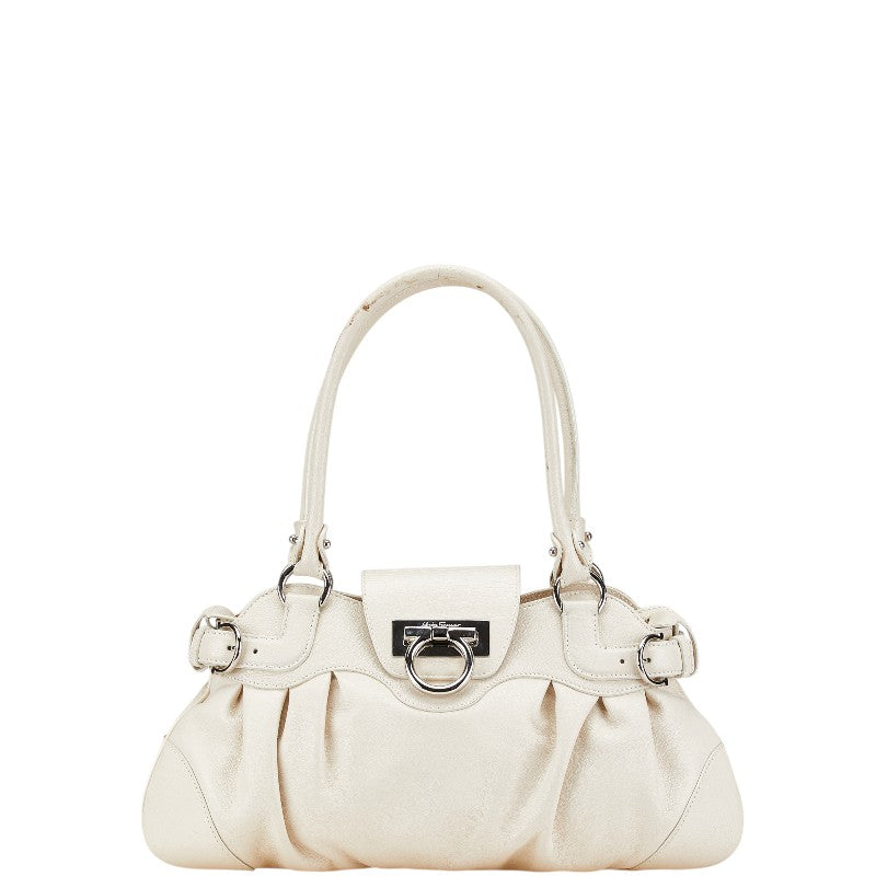 サルヴァトーレ フェラガモ ガンチーニ レザー ハンドバッグ