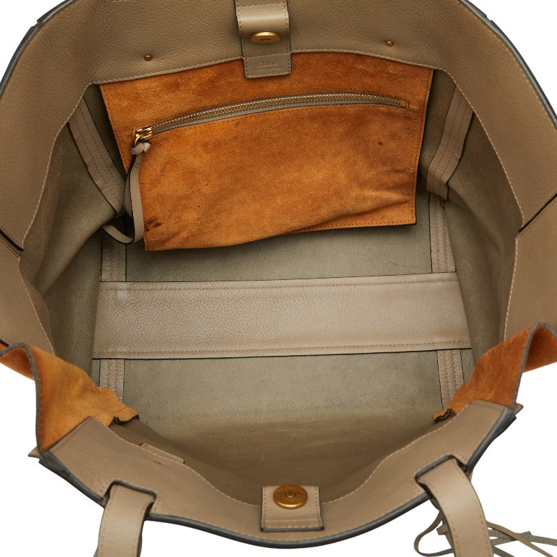 クロエ ミロ ロゴ レザー スウェット トートバッグ