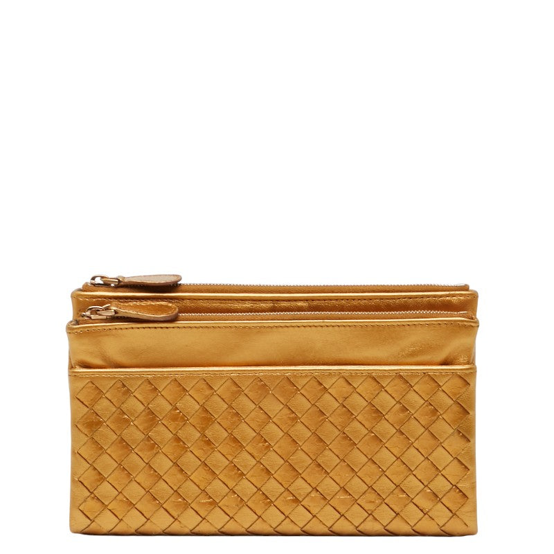 ボッテガ・ヴェネタイントレチャートレザー長財布