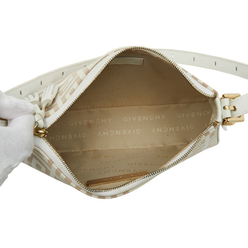 ジバンシィ タッセル キャンバス レザー ショルダー バッグ