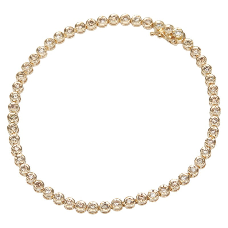 Au750 ダイヤモンド テニス チェーン ブレスレット