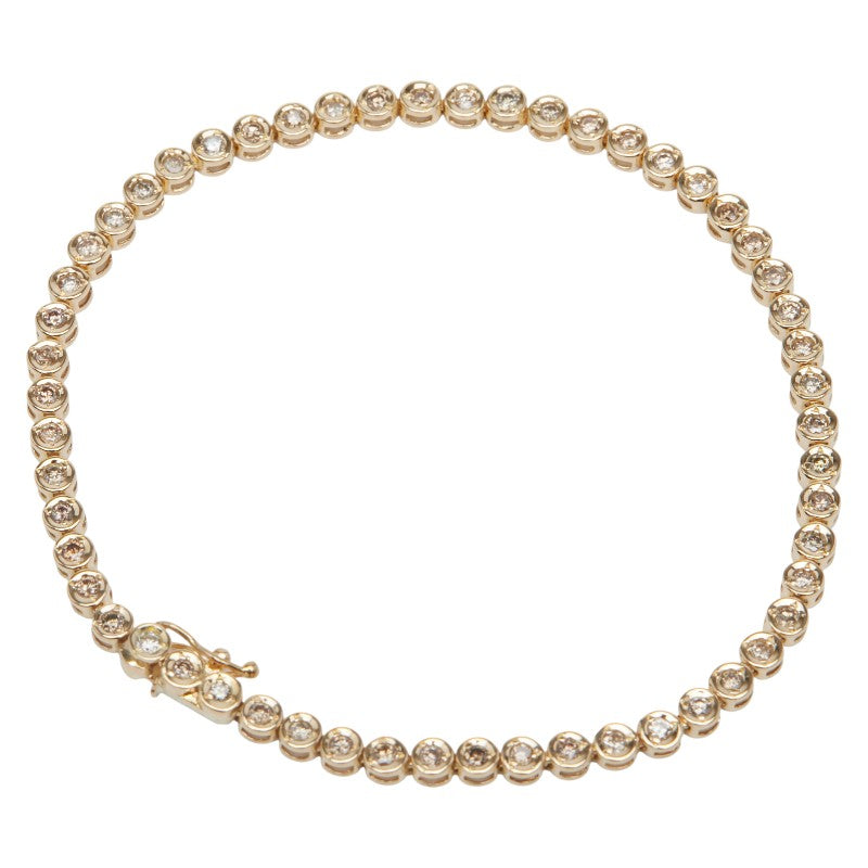 Au750 ダイヤモンド テニス チェーン ブレスレット