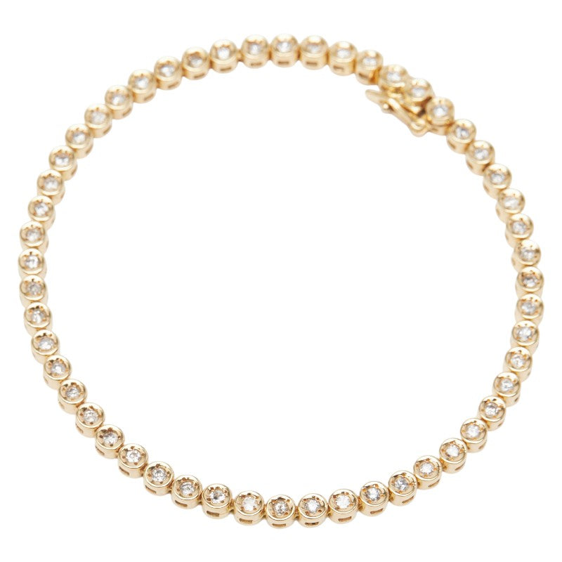 Au750 ダイヤモンド テニス チェーン ブレスレット