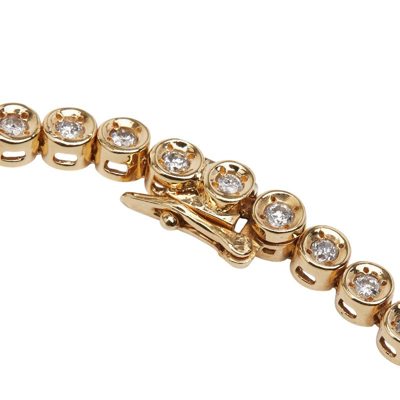 Au750 ダイヤモンド テニス チェーン ブレスレット