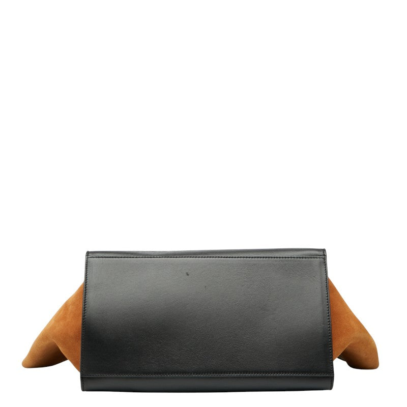 セリーヌ トラペーズ レザー パイソン スエード 2WAY バッグ