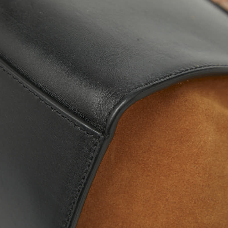 セリーヌ トラペーズ レザー パイソン スエード 2WAY バッグ