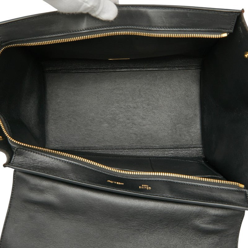 セリーヌ トラペーズ レザー パイソン スエード 2WAY バッグ