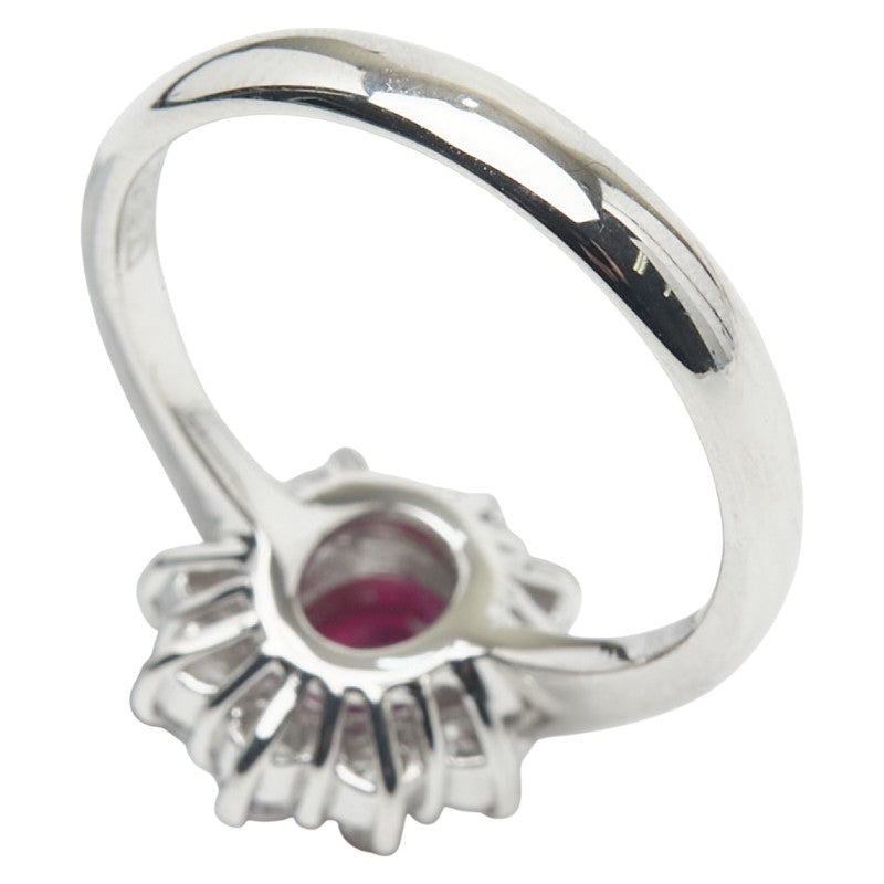 Pt900 プラチナ ルビー ダイヤモンド リング