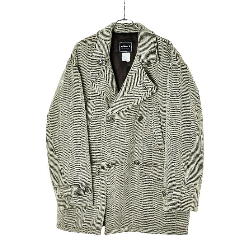 ヴェルサーチ ジーンズ クチュール ウール アセテート コート