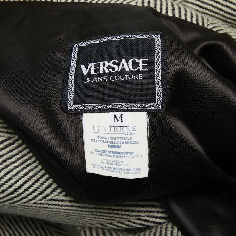 ヴェルサーチ ジーンズ クチュール ウール アセテート コート