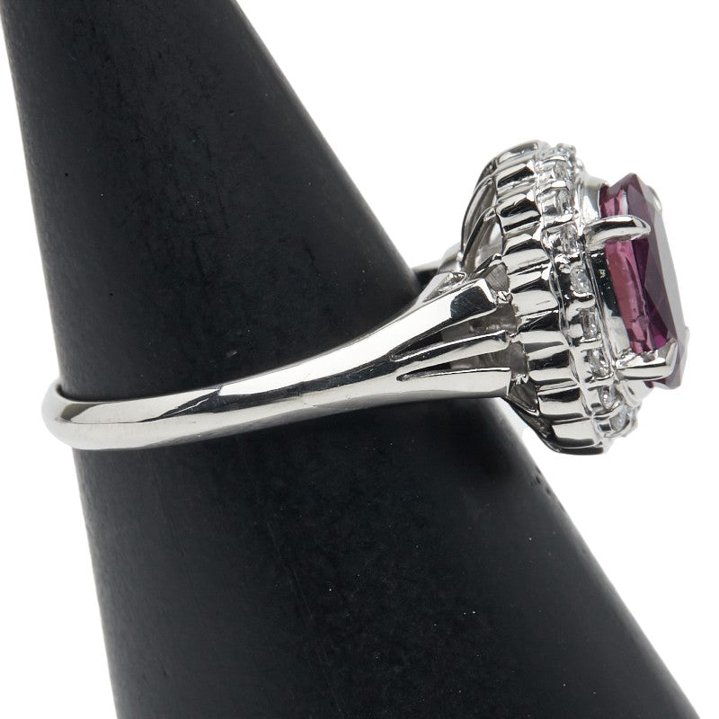 Pt900 プラチナ ルビー ダイヤモンド リング