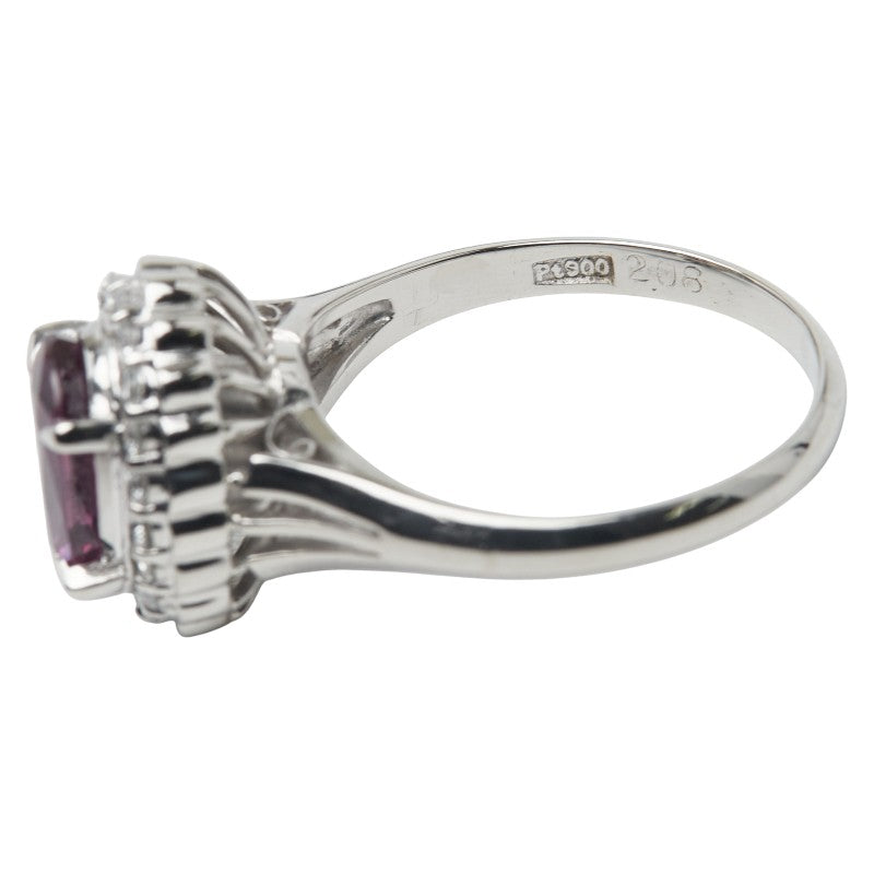 Pt900 プラチナ ルビー ダイヤモンド リング