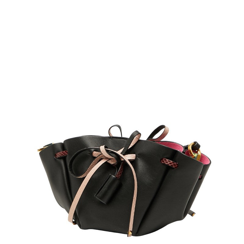 ヴァレンティノ スタッズ レザー ショルダーバッグ