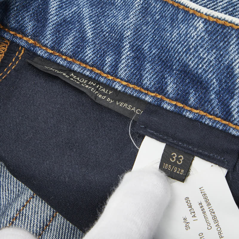 ヴェルサーチ コットン デニム パンツ