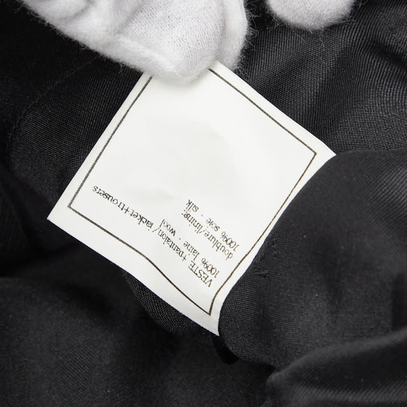 シャネル ココ ボタン ウール セットアップ