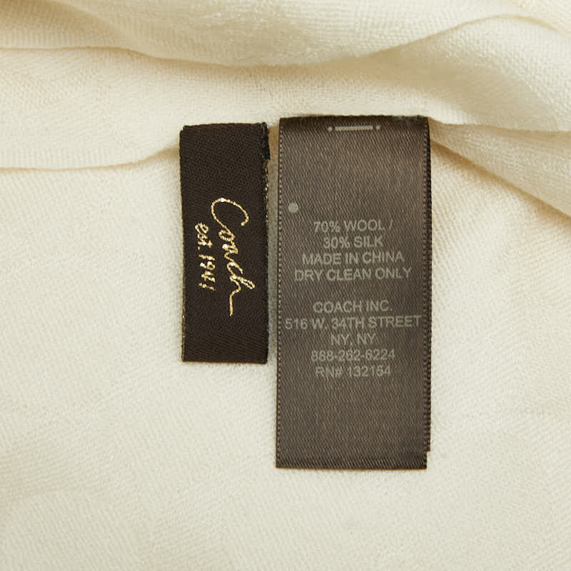 コーチ シグネチャー ウール シルク スカーフ