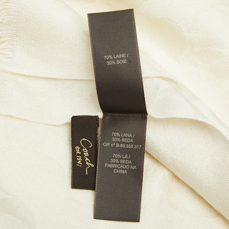 コーチ シグネチャー ウール シルク スカーフ