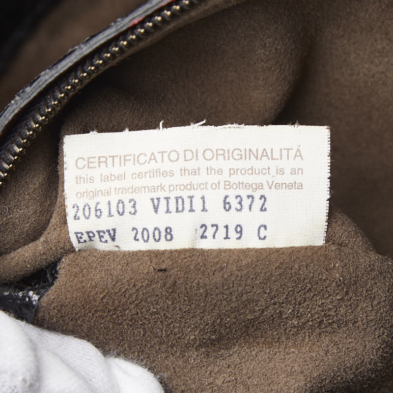 ボッテガヴェネタ レザー パイソン ハンドバッグ
