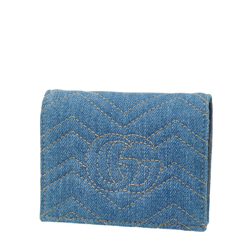 グッチ GGマーモント デニム 二つ折り財布