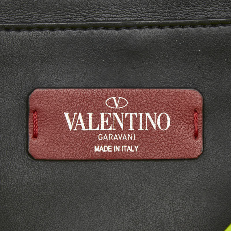 ヴァレンティノ VLTNロゴ ロックスタッズ レザー ショルダーバッグ