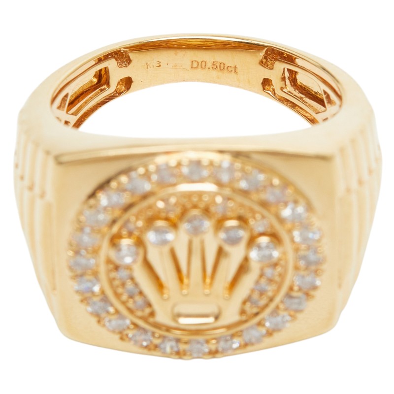 Au750 ダイヤモンド クラウン リング