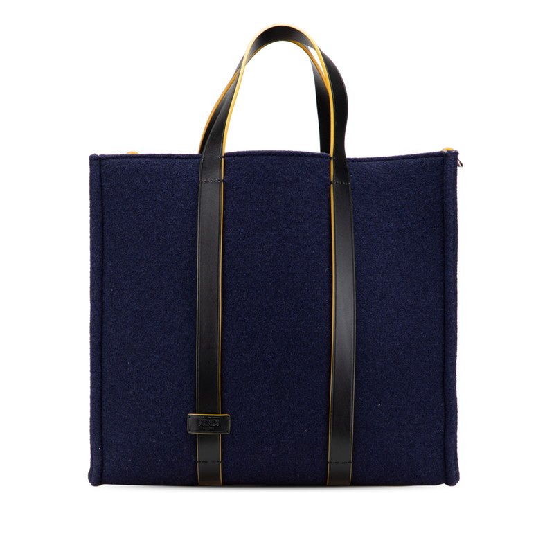 フェンディ ウールレザー トートバッグ