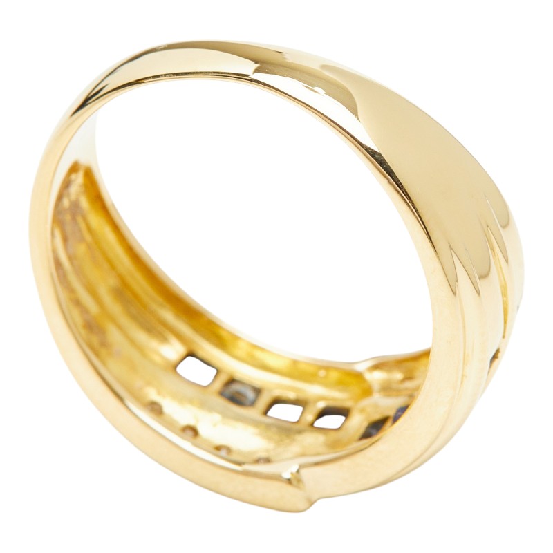 Au750 サファイア ダイヤモンド リング