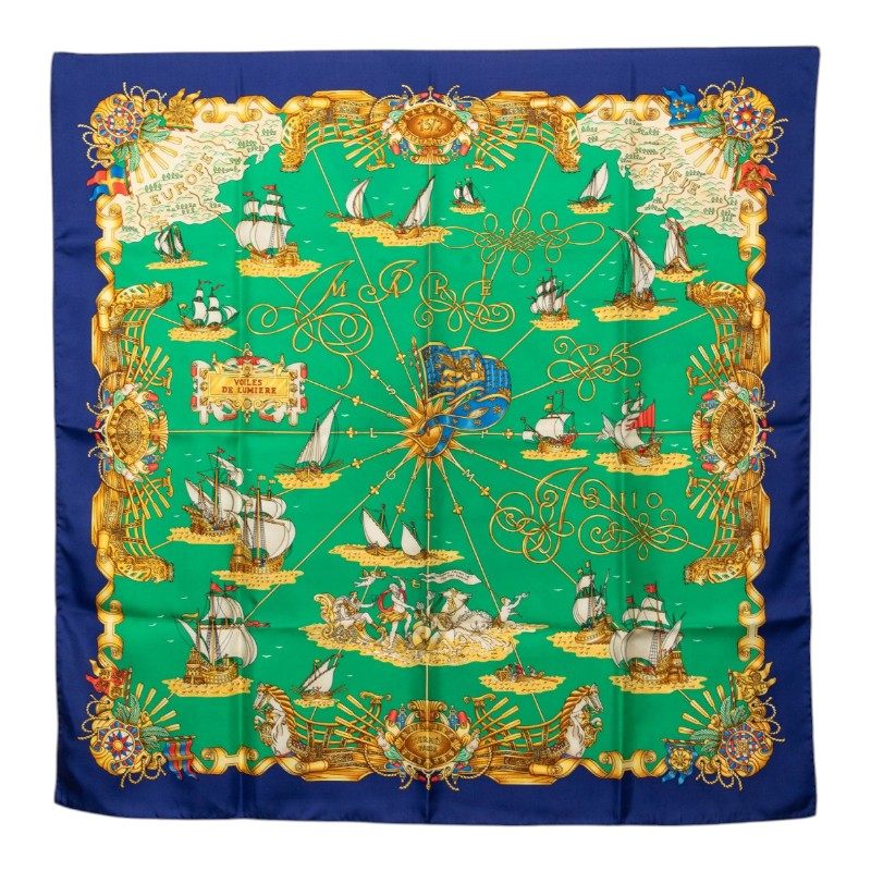 エルメス VOILES DE LUMIERE カレ90 シルクスカーフ
