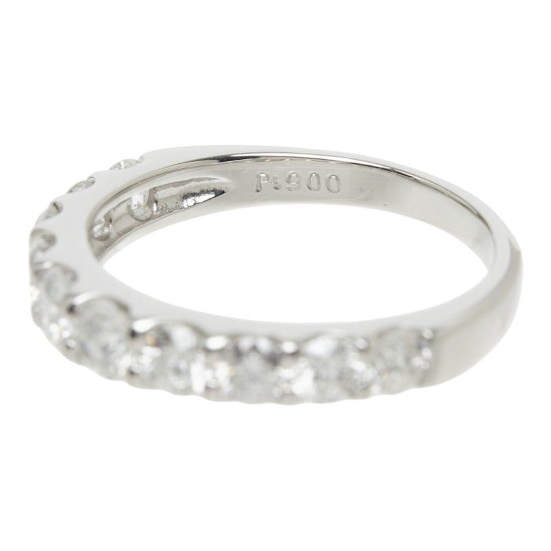 Pt900 プラチナ ダイヤモンド1.00ct ハーフエタニティリング