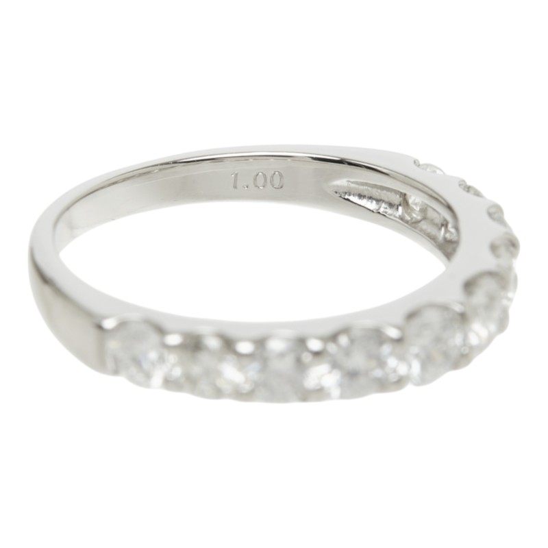 Pt900 プラチナ ダイヤモンド1.00ct ハーフエタニティリング